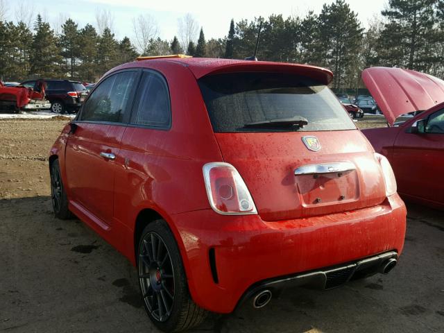 3C3CFFFH9DT575030 - 2013 FIAT 500 ABARTH RED photo 3