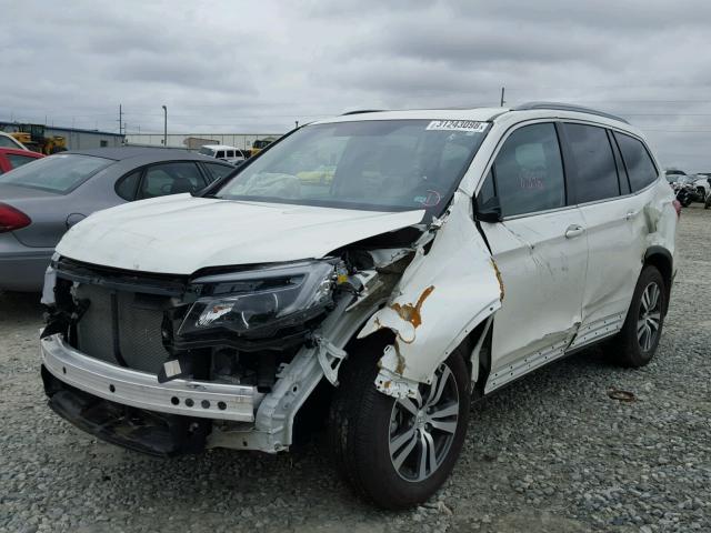 5FNYF5H70HB016700 - 2017 HONDA PILOT EXLN WHITE photo 2