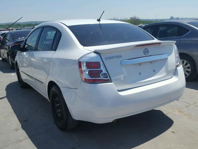 3N1AB6AP7CL745819 - 2012 NISSAN SENTRA 2.0 WHITE photo 3