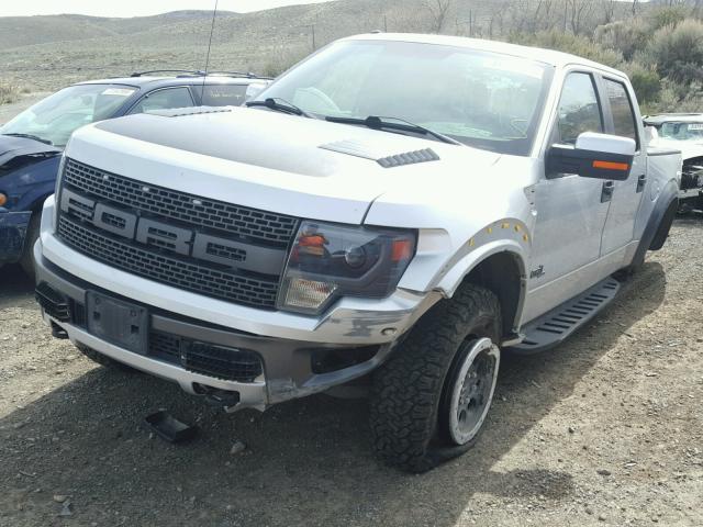 1FTFW1R67EFA30560 - 2014 FORD F150 SVT R SILVER photo 2