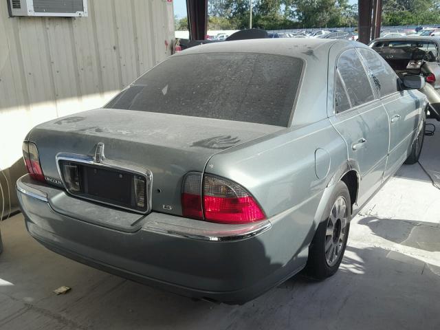 1LNHM86S64Y608347 - 2004 LINCOLN LS TURQUOISE photo 4