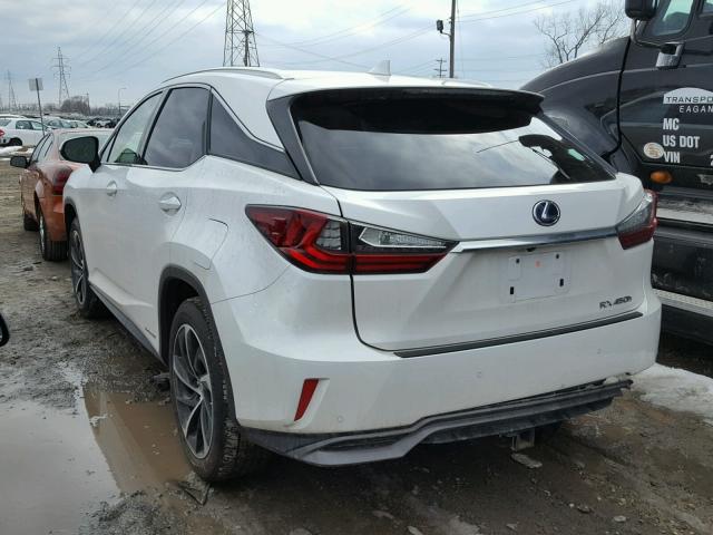 2T2BGMCAXGC003211 - 2016 LEXUS RX 450H WHITE photo 3