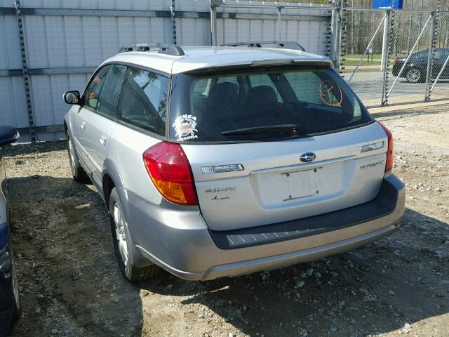 4S4BP62CX57393773 - 2005 SUBARU LEGACY OUT SILVER photo 3