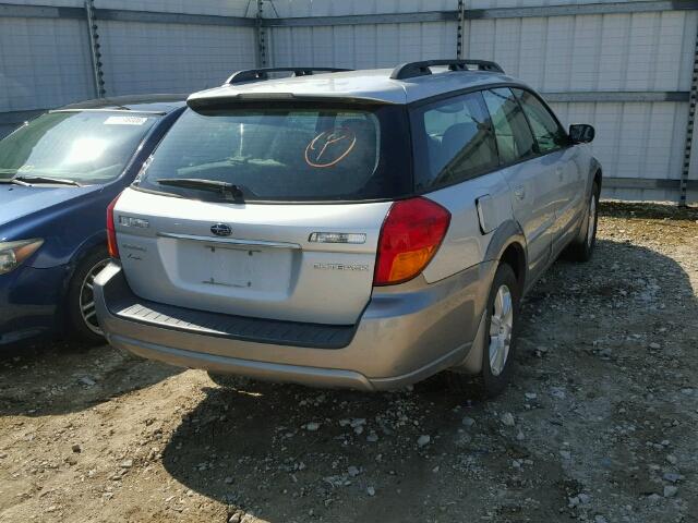 4S4BP62CX57393773 - 2005 SUBARU LEGACY OUT SILVER photo 4