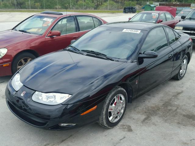 1G8ZY12712Z276180 - 2002 SATURN SC2 BLACK photo 2