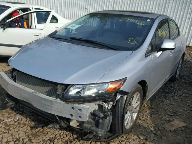 19XFB2F97CE326122 - 2012 HONDA CIVIC EXL SILVER photo 2