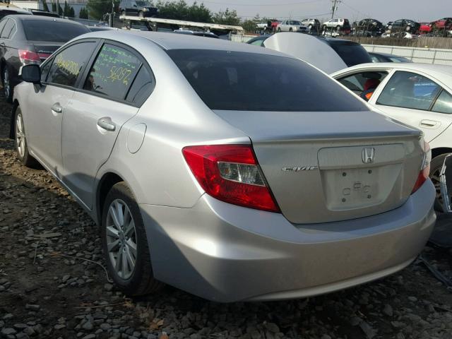 19XFB2F97CE326122 - 2012 HONDA CIVIC EXL SILVER photo 3