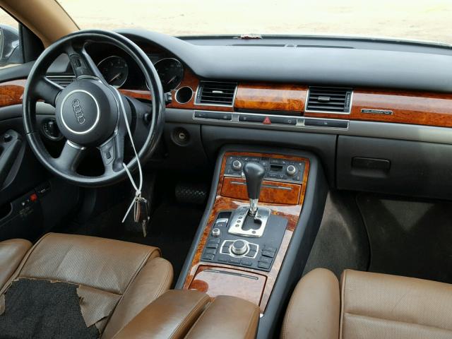 WAUML44E74N021617 - 2004 AUDI A8 L QUATT GRAY photo 9