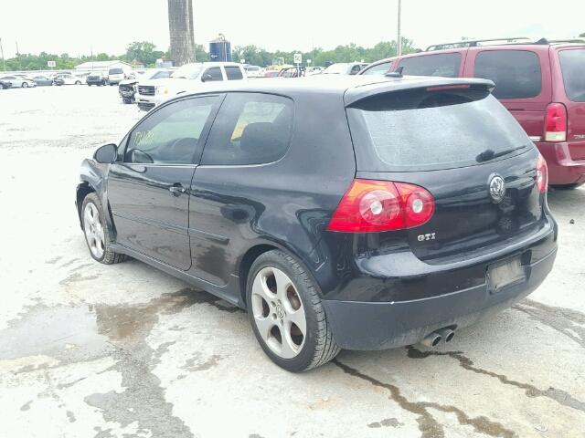 WVWFV71K78W221396 - 2008 VOLKSWAGEN GTI BLACK photo 3