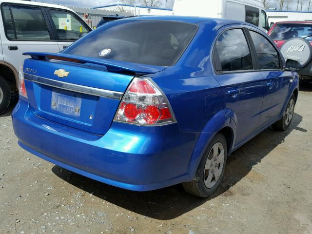 KL1TD56658B259763 - 2008 CHEVROLET AVEO BASE BLUE photo 4