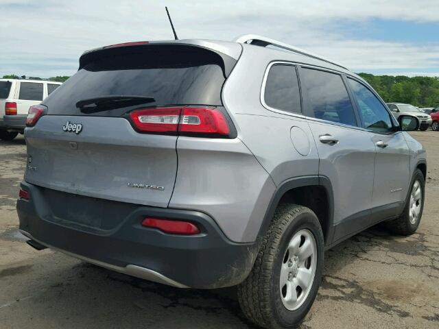 1C4PJMDB2EW130106 - 2014 JEEP CHEROKEE SILVER photo 4