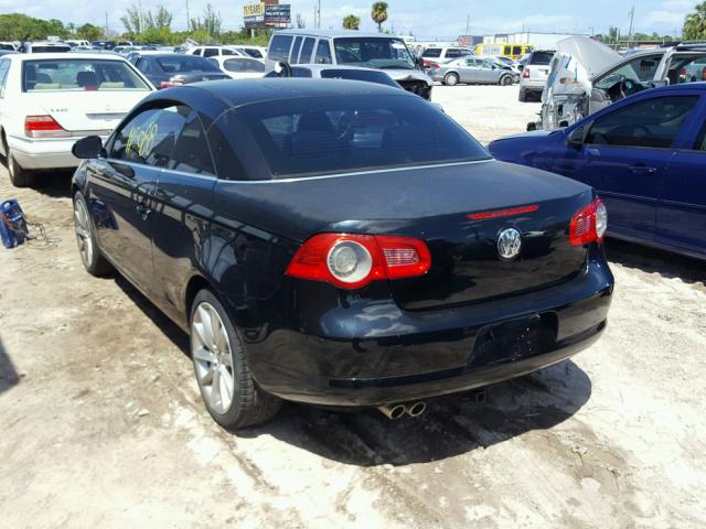 WVWDB71F17V021881 - 2007 VOLKSWAGEN EOS 3.2L S 黑色 照片 3