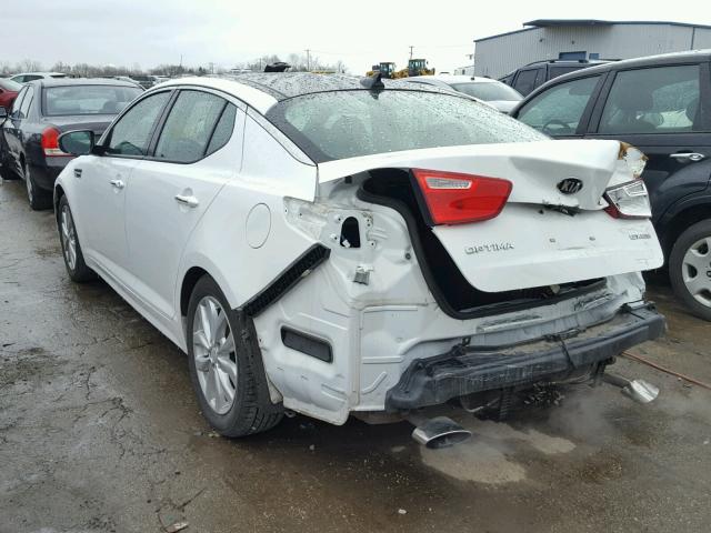 5XXGN4A72FG514118 - 2015 KIA OPTIMA EX WHITE photo 3