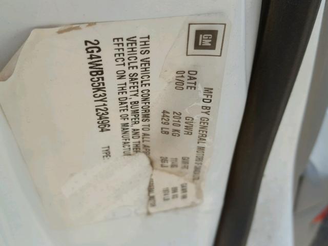 2G4WB55K3Y1234964 - 2000 BUICK REGAL LS 白色 照片 10