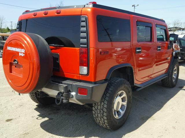 5GRGN23818H110323 - 2008 HUMMER H2 ORANGE photo 4