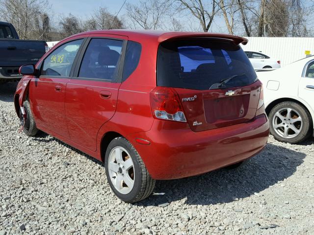 KL1TD66627B757844 - 2007 CHEVROLET AVEO BASE RED photo 3