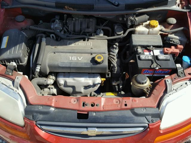 KL1TD66627B757844 - 2007 CHEVROLET AVEO BASE Kırmızı fotoğraf 7