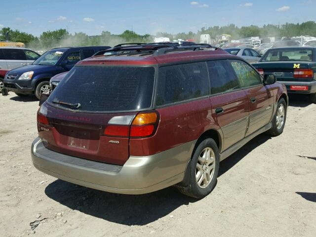 4S3BH675337608113 - 2003 SUBARU LEGACY OUT MAROON photo 4