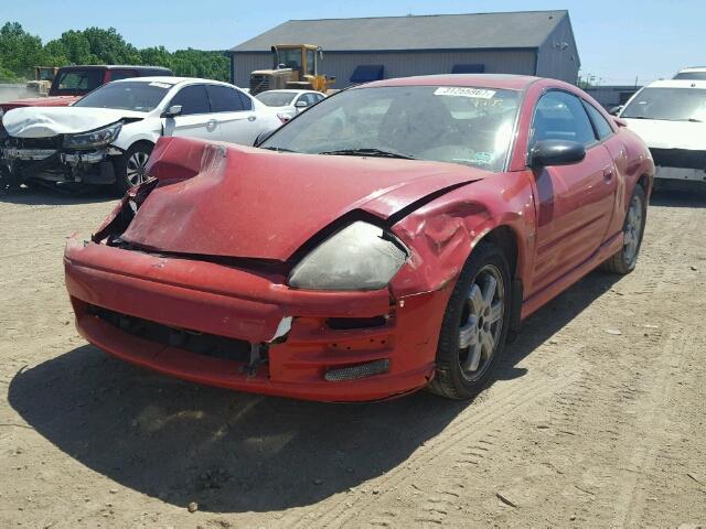 4A3AC54L6YE130261 - 2000 MITSUBISHI ECLIPSE GT RED photo 2