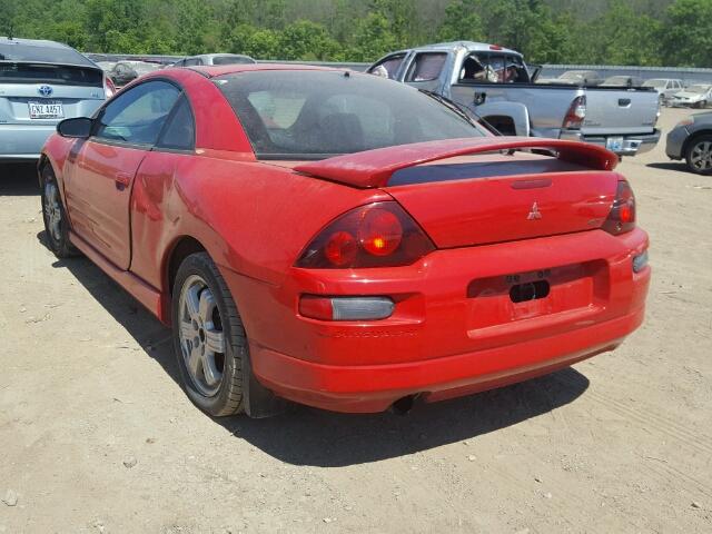 4A3AC54L6YE130261 - 2000 MITSUBISHI ECLIPSE GT RED photo 3