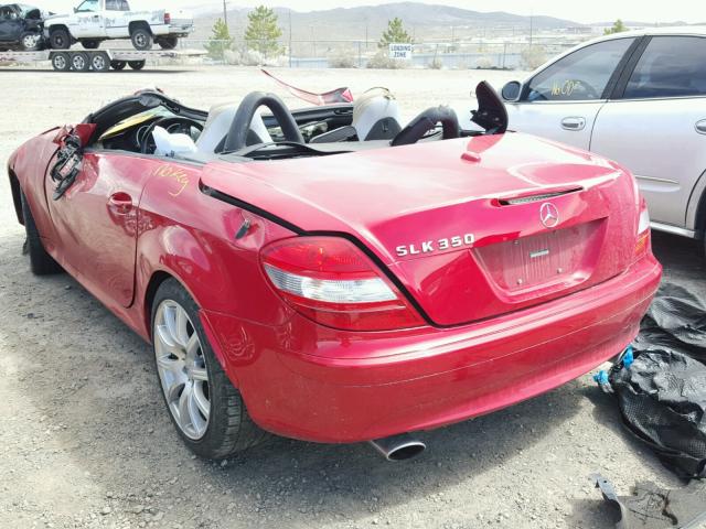 WDBWK56F76F111730 - 2006 MERCEDES-BENZ SLK 350 RED photo 3