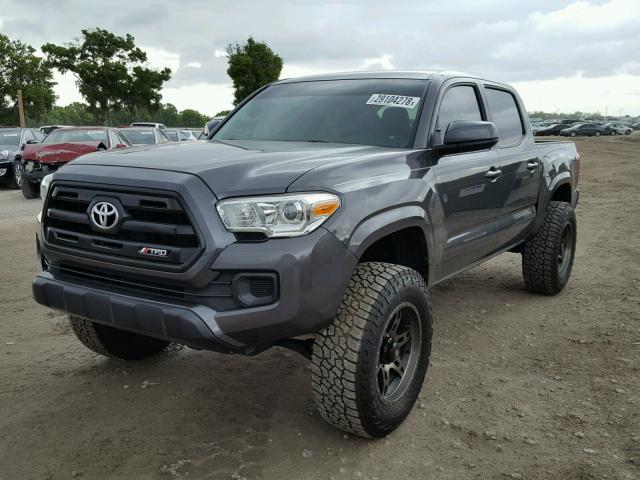 5TFAX5GN9GX058771 - 2016 TOYOTA TACOMA DOU GRAY photo 2