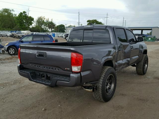 5TFAX5GN9GX058771 - 2016 TOYOTA TACOMA DOU GRAY photo 4