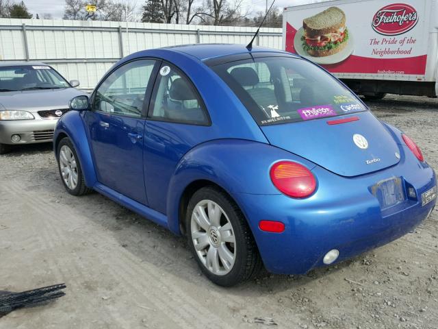3VWCD21C53M437772 - 2003 VOLKSWAGEN NEW BEETLE 蓝色 照片 3