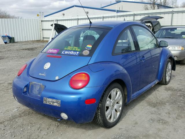3VWCD21C53M437772 - 2003 VOLKSWAGEN NEW BEETLE 蓝色 照片 4