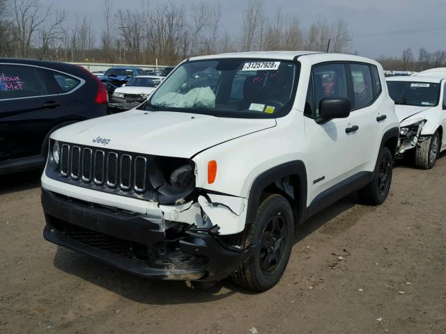 ZACCJBAH0FPB57264 - 2015 JEEP RENEGADE S WHITE photo 2