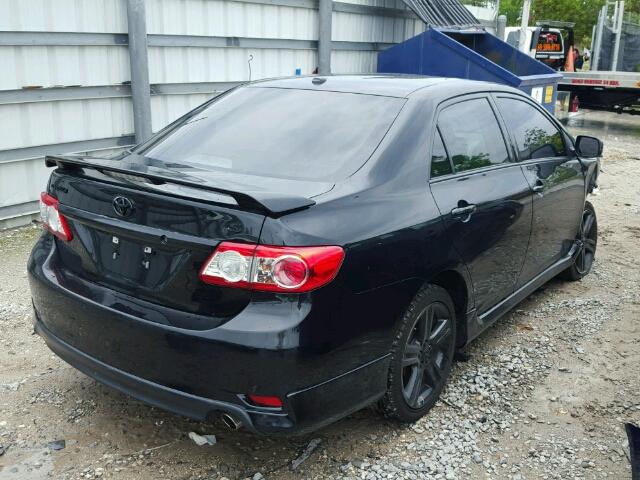 5YFBU4EE6DP145628 - 2013 TOYOTA COROLLA BA BLACK photo 4