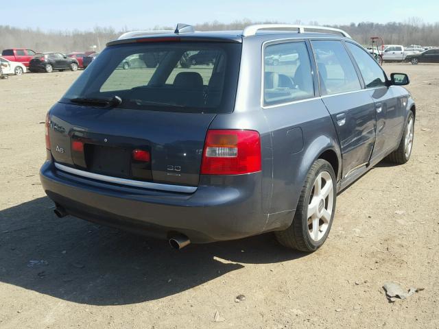 WAUVT64B64N072127 - 2004 AUDI A6 3.0 AVA GRAY photo 4