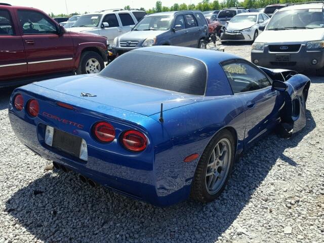 1G1YY12SX25125067 - 2002 CHEVROLET CORVETTE Z BLUE photo 4