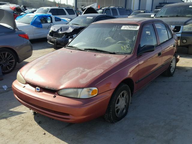 1Y1SK5286XZ415344 - 1999 CHEVROLET GEO PRIZM 红色 照片 2