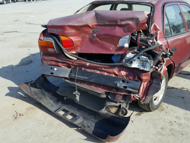 1Y1SK5286XZ415344 - 1999 CHEVROLET GEO PRIZM 红色 照片 9