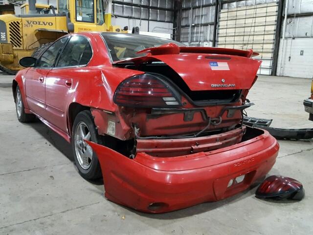 1G2NF52F33C188362 - 2003 PONTIAC GRAND AM S 红色 照片 3