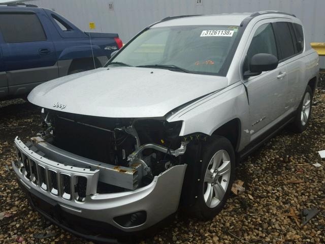 1C4NJDBB0CD522732 - 2012 JEEP COMPASS SP SILVER photo 2