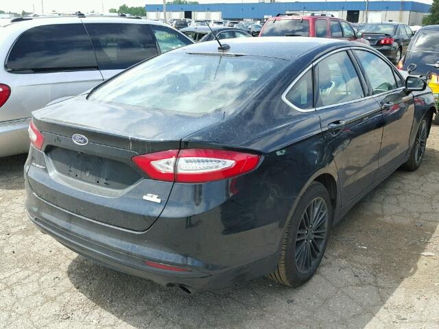 3FA6P0HD5ER314754 - 2014 FORD FUSION SE BLACK photo 4