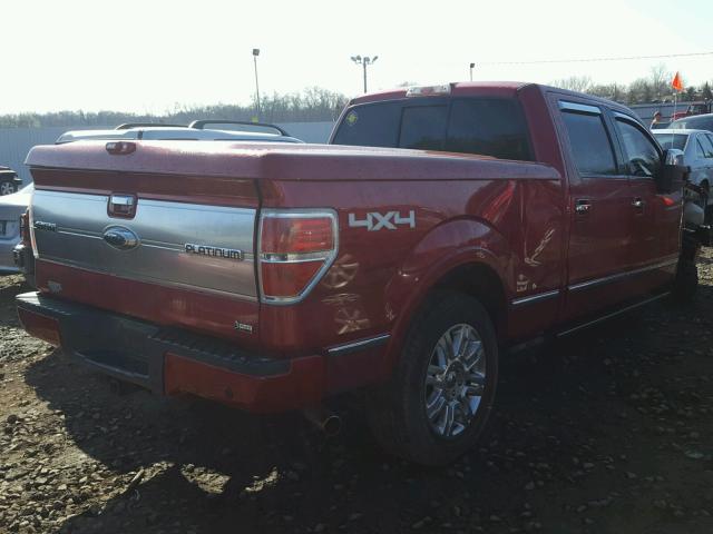 1FTFW1EV2AFB68644 - 2010 FORD F150 SUPER RED photo 4