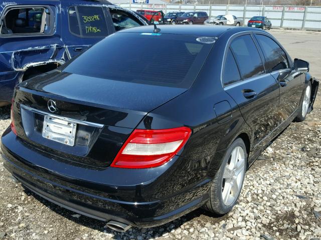 WDDGF8BB2BR184775 - 2011 MERCEDES-BENZ C 300 4MAT BLACK photo 4