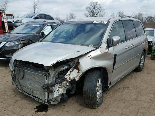 5FNRL384X5B040831 - 2005 HONDA ODYSSEY EX SILVER photo 2