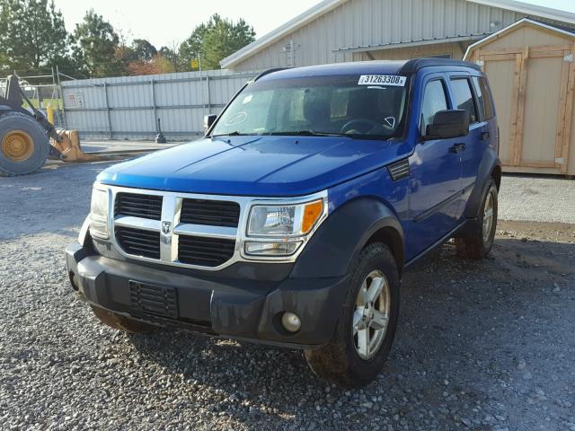 1D8GU28K77W636430 - 2007 DODGE NITRO SXT BLUE photo 2