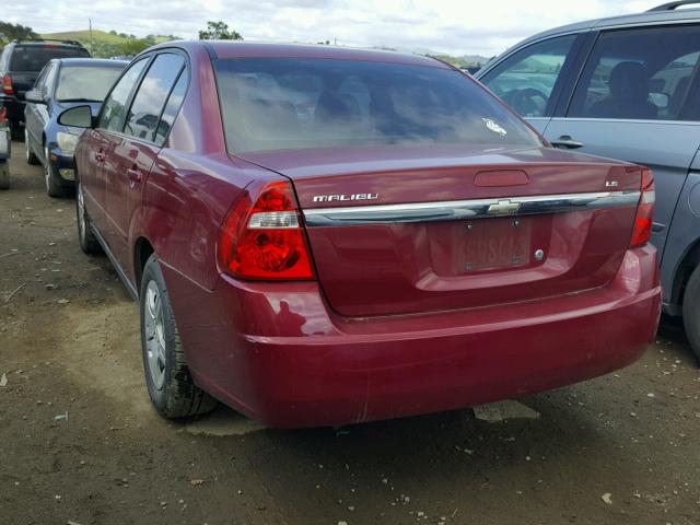 1G1ZS58F77F230285 - 2007 CHEVROLET MALIBU LS BURGUNDY photo 3