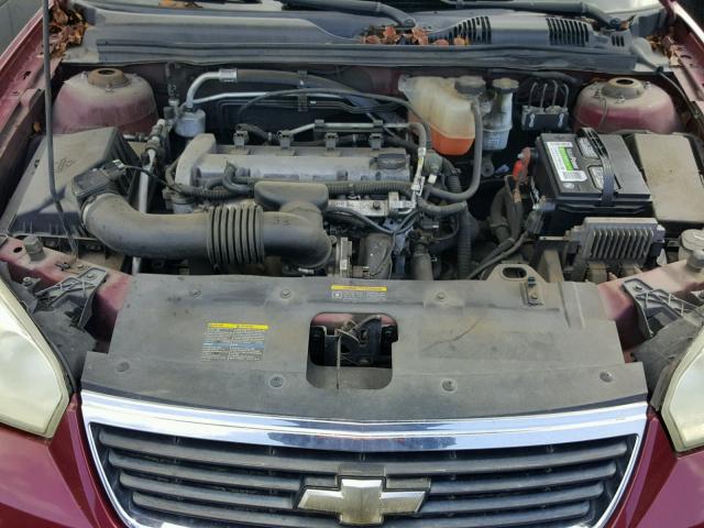 1G1ZS58F77F230285 - 2007 CHEVROLET MALIBU LS ბურგუნდია ფოტო 7