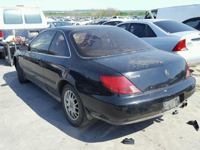 19UYA1251VL011949 - 1997 ACURA 2.2CL BLACK photo 3