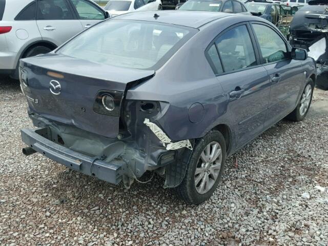 JM1BK12F981820352 - 2008 MAZDA 3 I GRAY photo 4