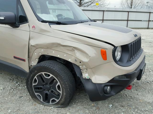 ZACCJBCT7FPB89082 - 2015 JEEP RENEGADE T TAN photo 9