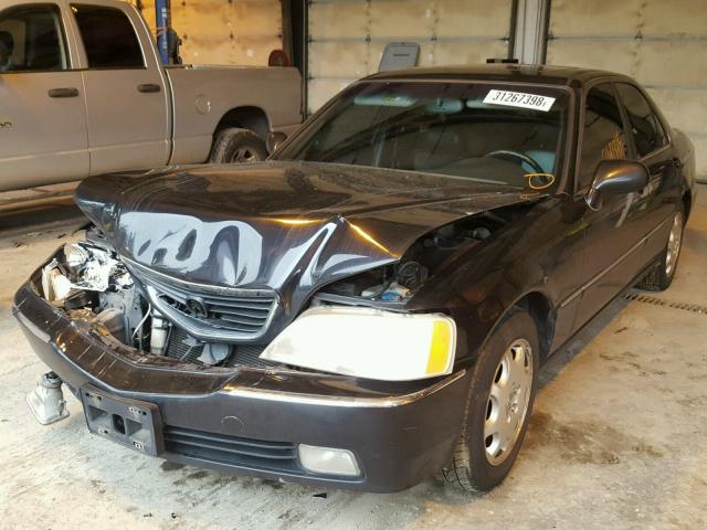 JH4KA96511C000990 - 2001 ACURA 3.5RL BLACK photo 2