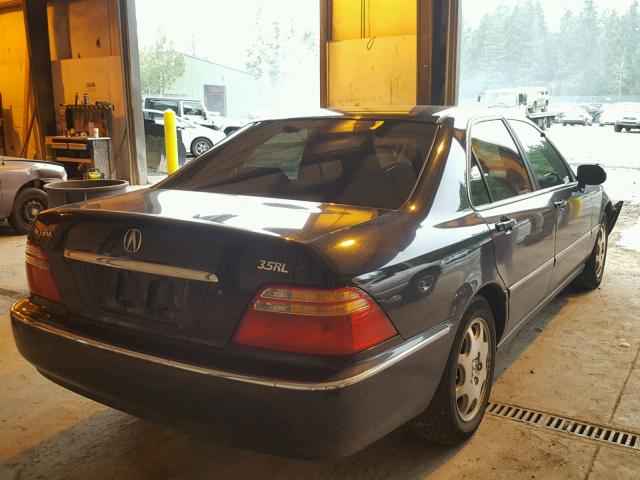 JH4KA96511C000990 - 2001 ACURA 3.5RL BLACK photo 4