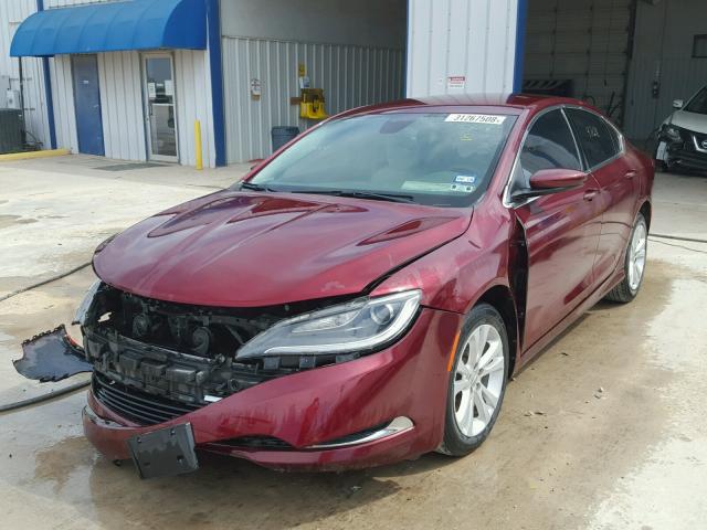 1C3CCCAB0FN554354 - 2015 CHRYSLER 200 LIMITE BURGUNDY photo 2